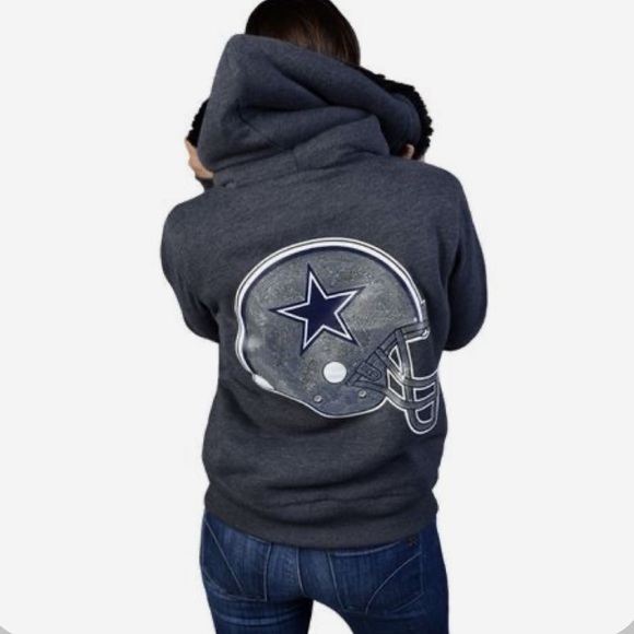 Victoria’s Secret Pink Dallas Cowboys Sequins Fur Hoodie